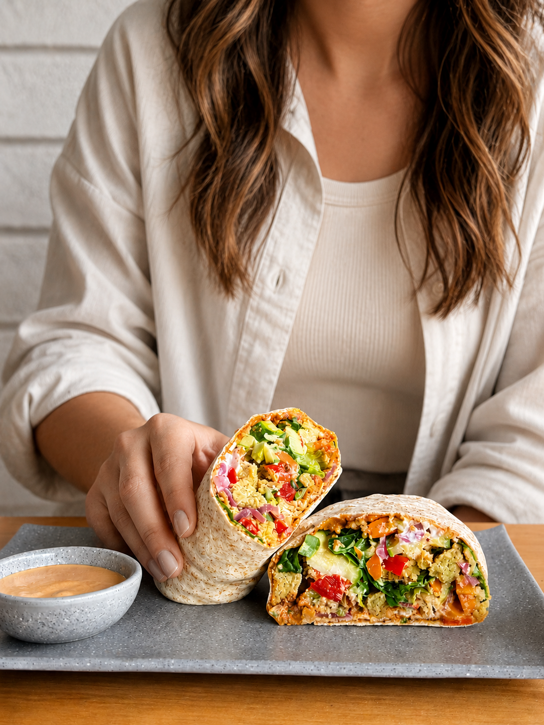 Bowl y wrap PIPPA con salsas